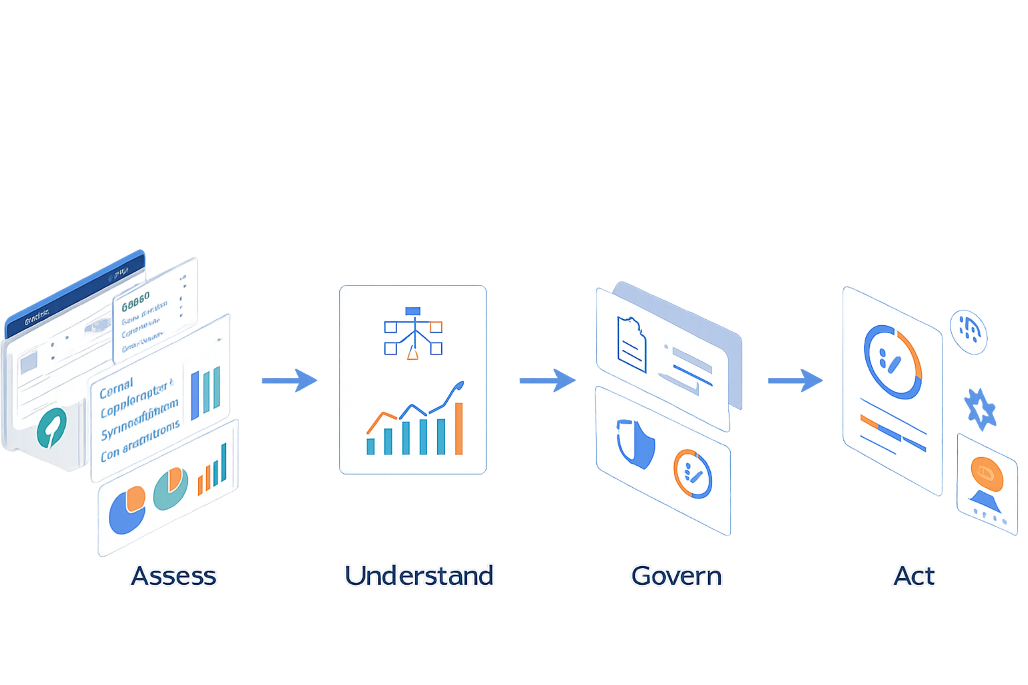 AIBI Systems outputs and governance workflow illustration